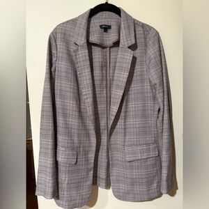 Canadian brand pink plaid spring blazer / size 6 / oversized / colorful / office